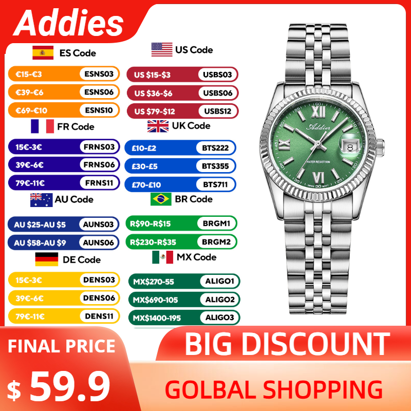 Addies High Quality Luxury Wat - đánh giá và giá Stainless Bracelet Diver