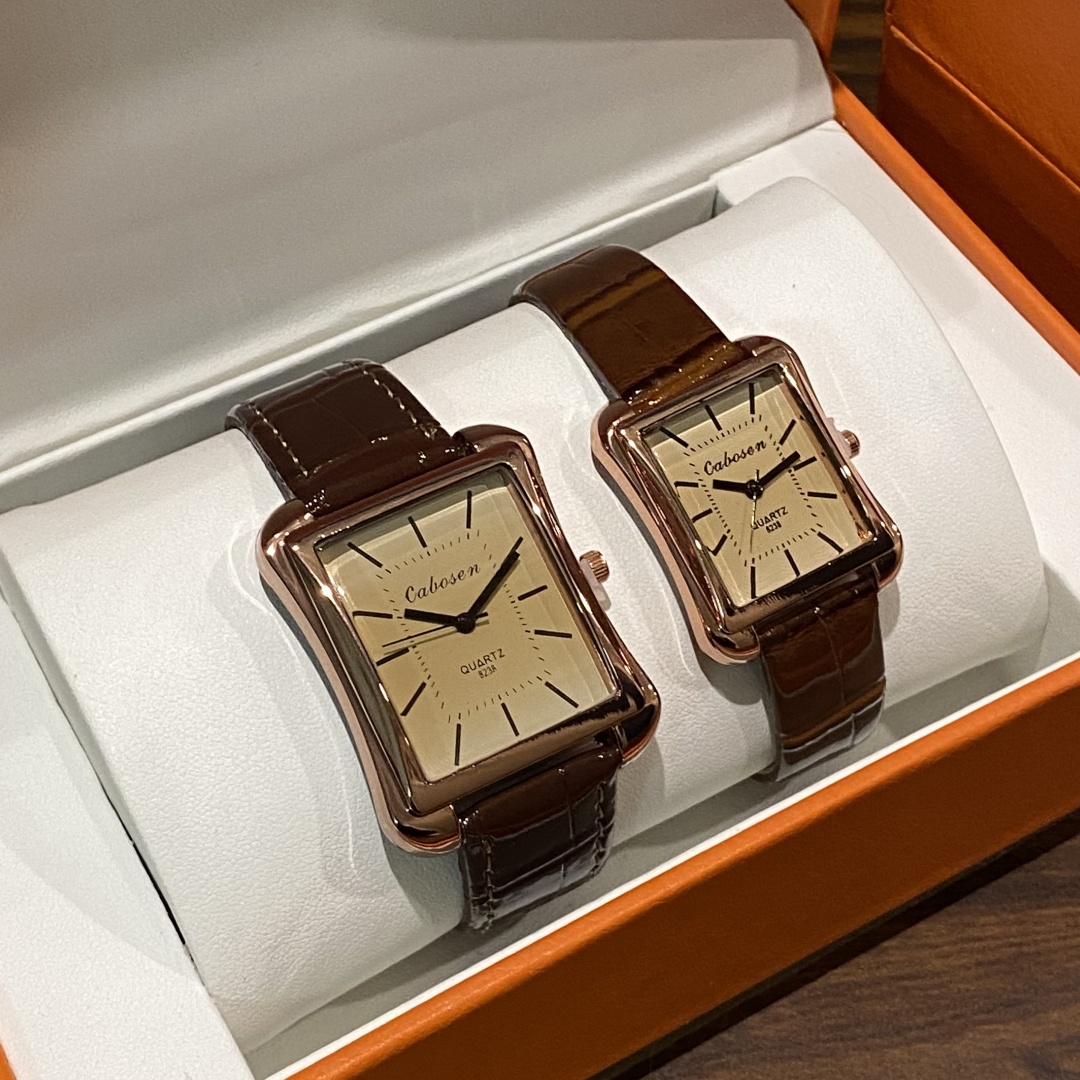 Couple Watch Quartz Movement B - đánh giá và giá Leather Watch Band Men
