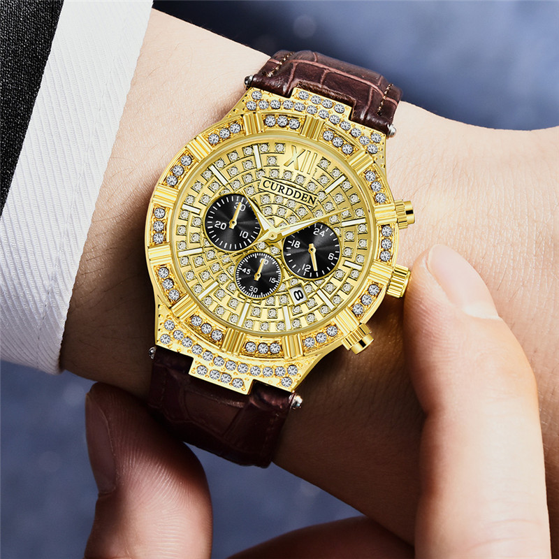 Men Original CURDDEN Brand Wat - đánh giá và giá Leather Watch Band Men