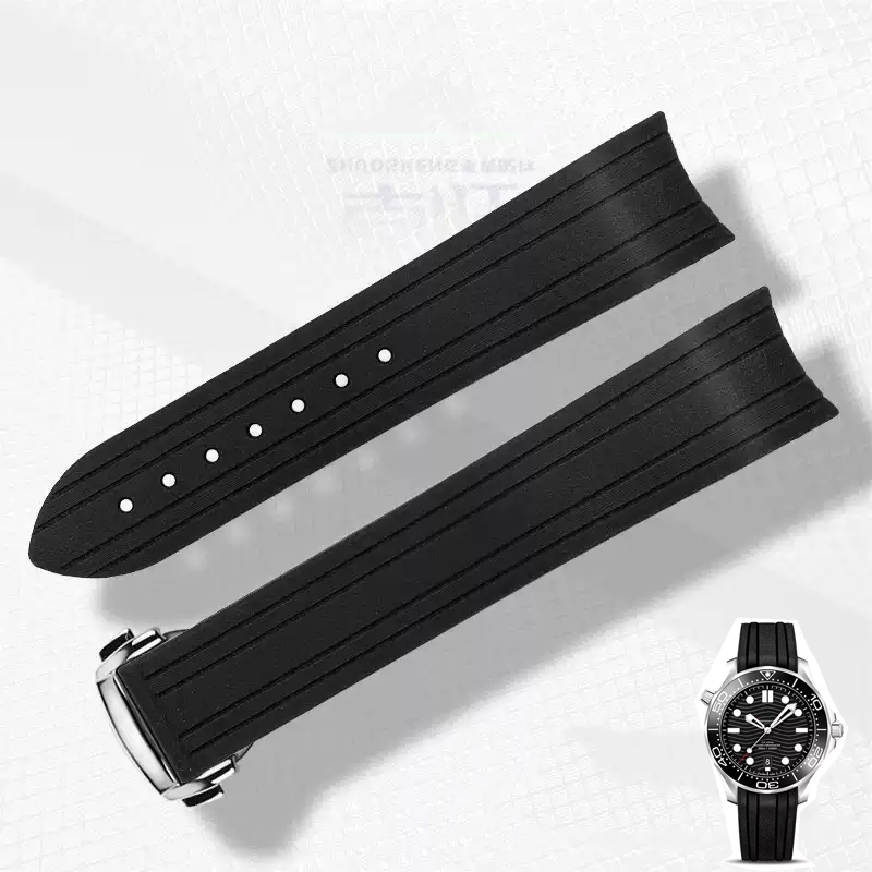 20mm Curved End Rubber Silicon - đánh giá và giá Omega Watch Seamaster