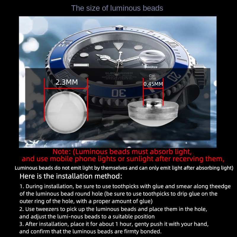 2.3x0.45mm Luminous pip For Se - đánh giá và giá Rolex Watch Submariner