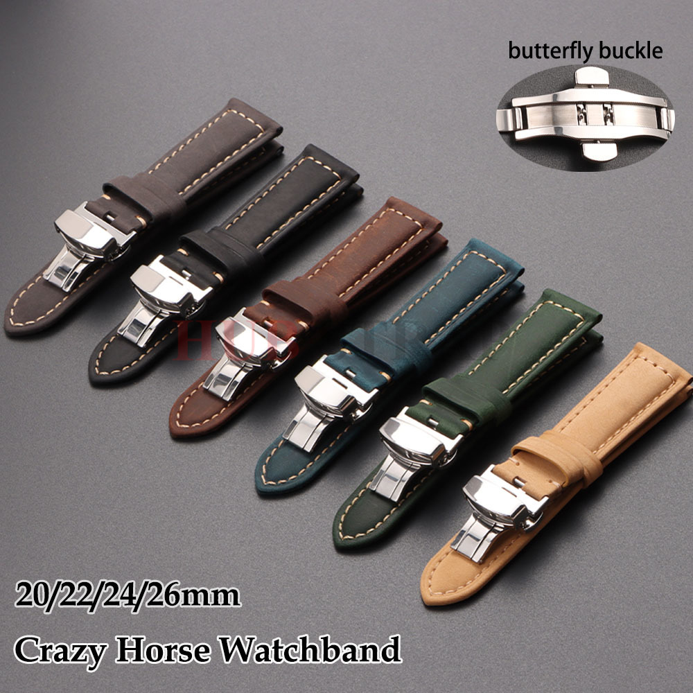20mm 22mm 24mm 26mm Genuine Ca - đánh giá và giá Suede Strap Watch
