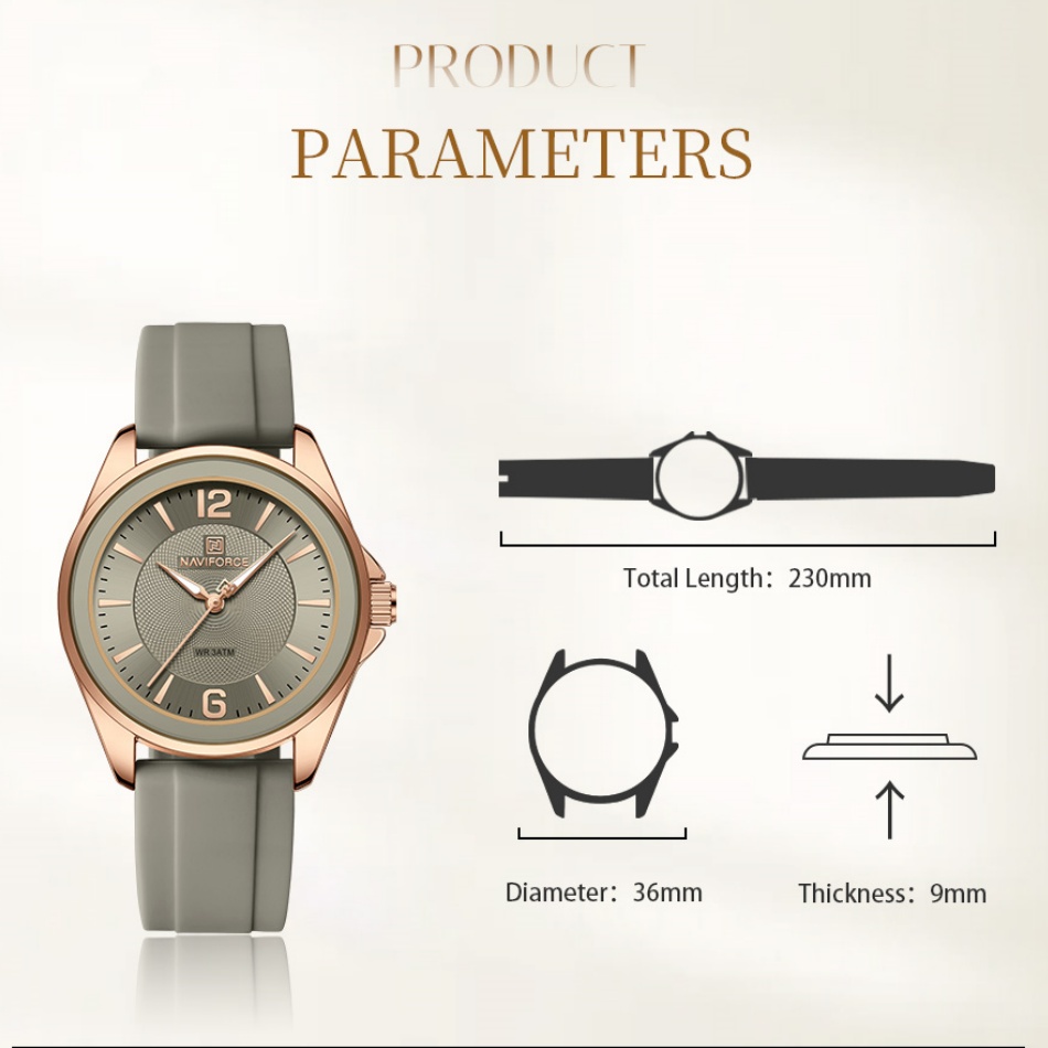 New Style NAVIFORCE Women's Wa - đánh giá và giá Silicone Band Women