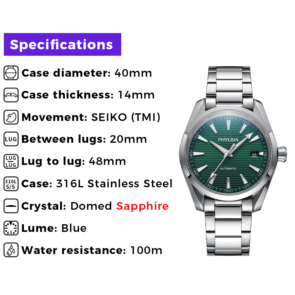 PHYLIDA Mới Aqua Tự Động Chắc  - đánh giá và giá Seiko Watch Presage